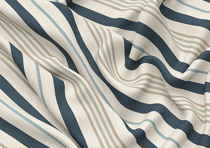 The British Stripe Co. George, Polzeath No.1 - Twist&Fit Roman Blind - Image 4